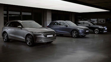 New 2025 Genesis Electrified GV70 - line-up left to right