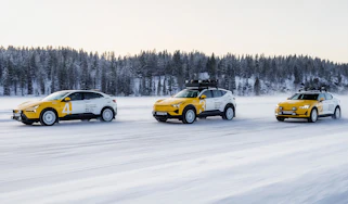 Polestar Arctic Circle cars - front tracking