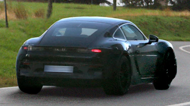 Porsche Cayman spy shot - rear 3/4