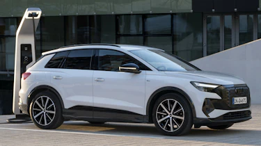 New Audi Q4 e-tron 40 - front angled charging