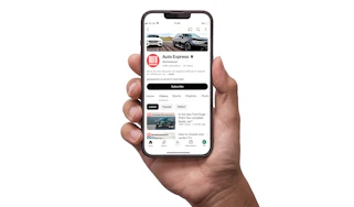 Smartphone showing the Auto Express website