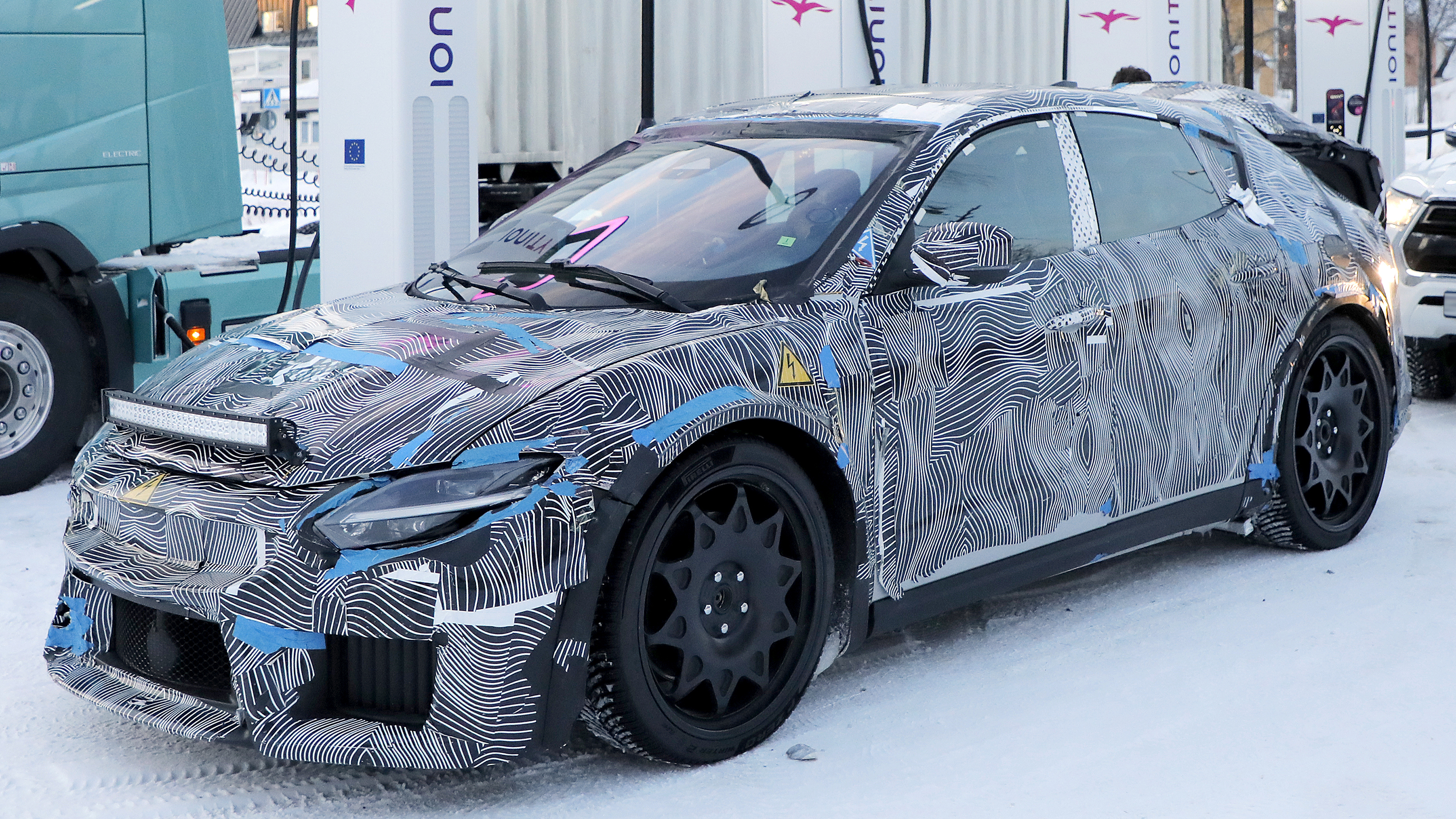 Ferrari EV Mule - front angled