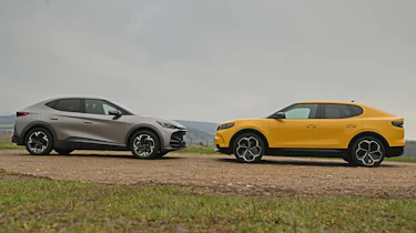Ford Capri and Cupra Tavascan - face-to-face static