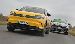 Ford Capri and Cupra Tavascan - front tracking