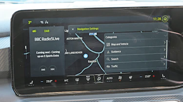 Ford Mustang's infotainment system home screen