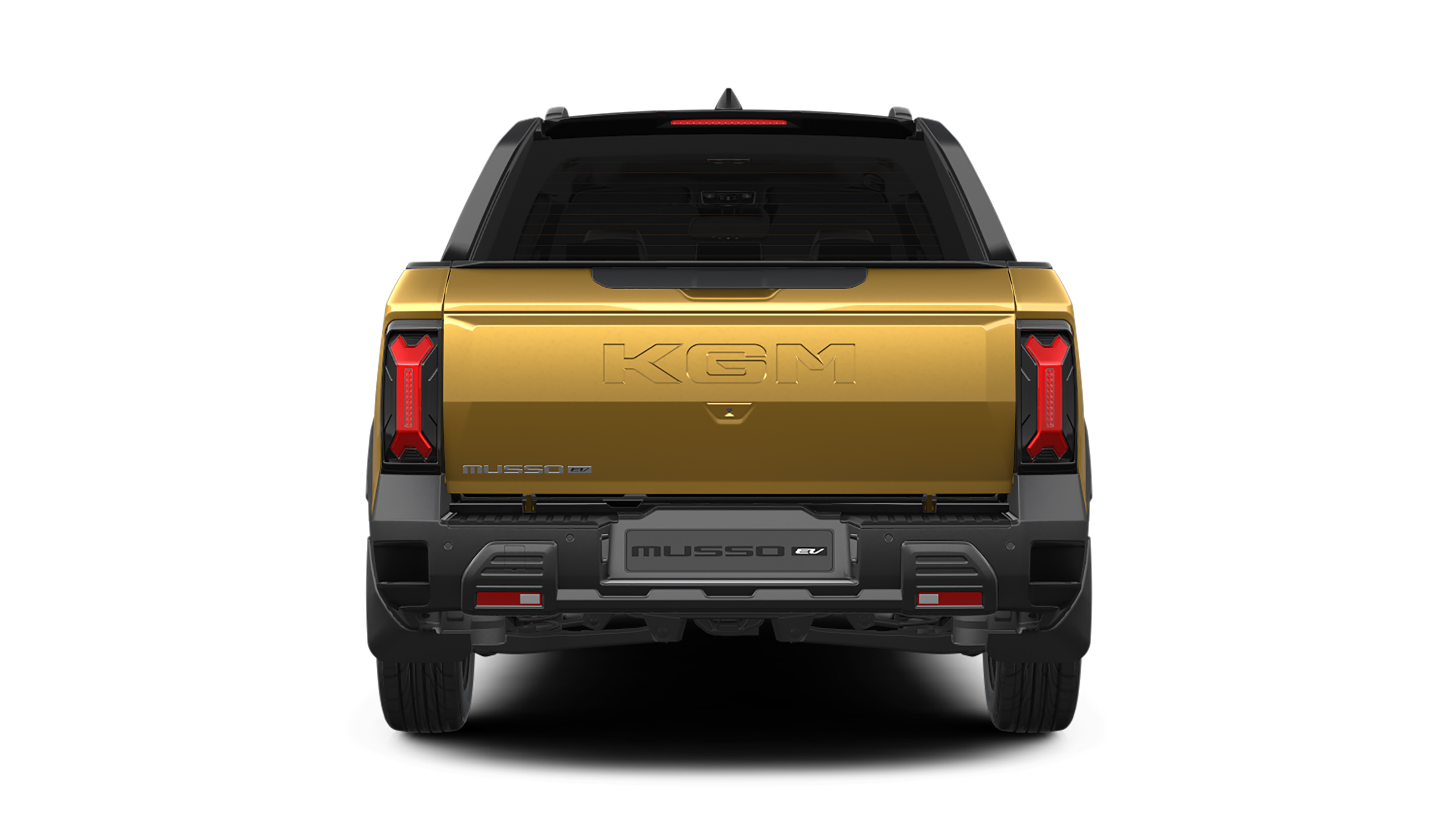 KGM Musso EV (gold) - rear static