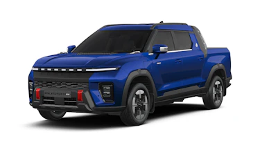 KGM Musso EV (blue) - front 3/4 static