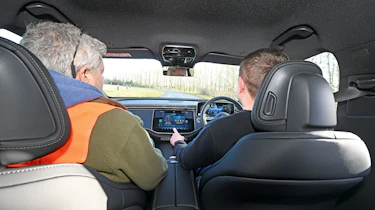 Auto Express senior content editor Shane Wilkinson driving the Mercedes E-Class