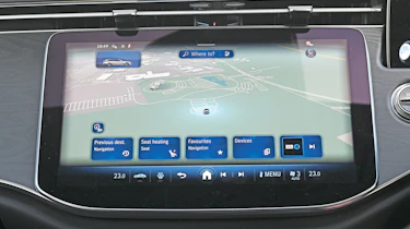 Mercedes E-Class touchscreen displaying navigation
