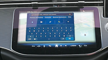Mercedes E-Class touchscreen displaying keypad