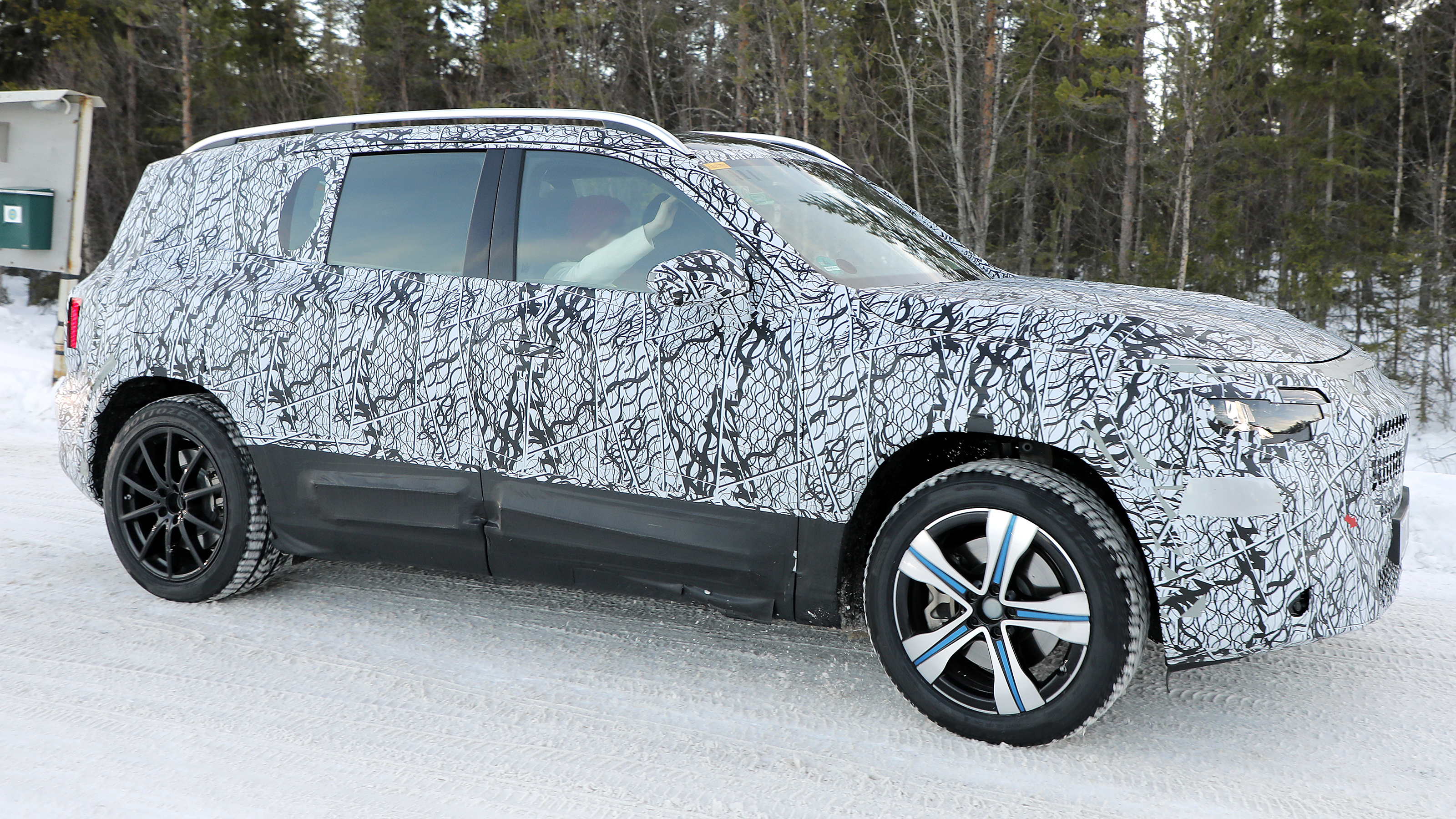 Mercedes GLB spy shot - front angled