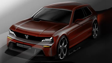 Design sketch of a potential future Yugo model - front