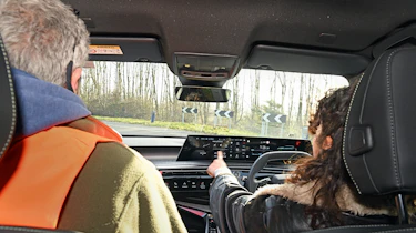 Auto Express UX web developer Victoria Coquet driving the Peugeot E-3008