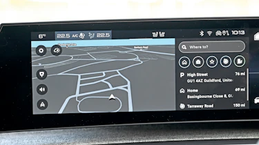 Peugeot E-3008 touchscreen displaying navigation