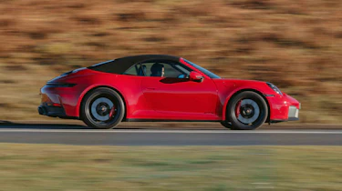 Porsche 911 Cabriolet - side, with roof up