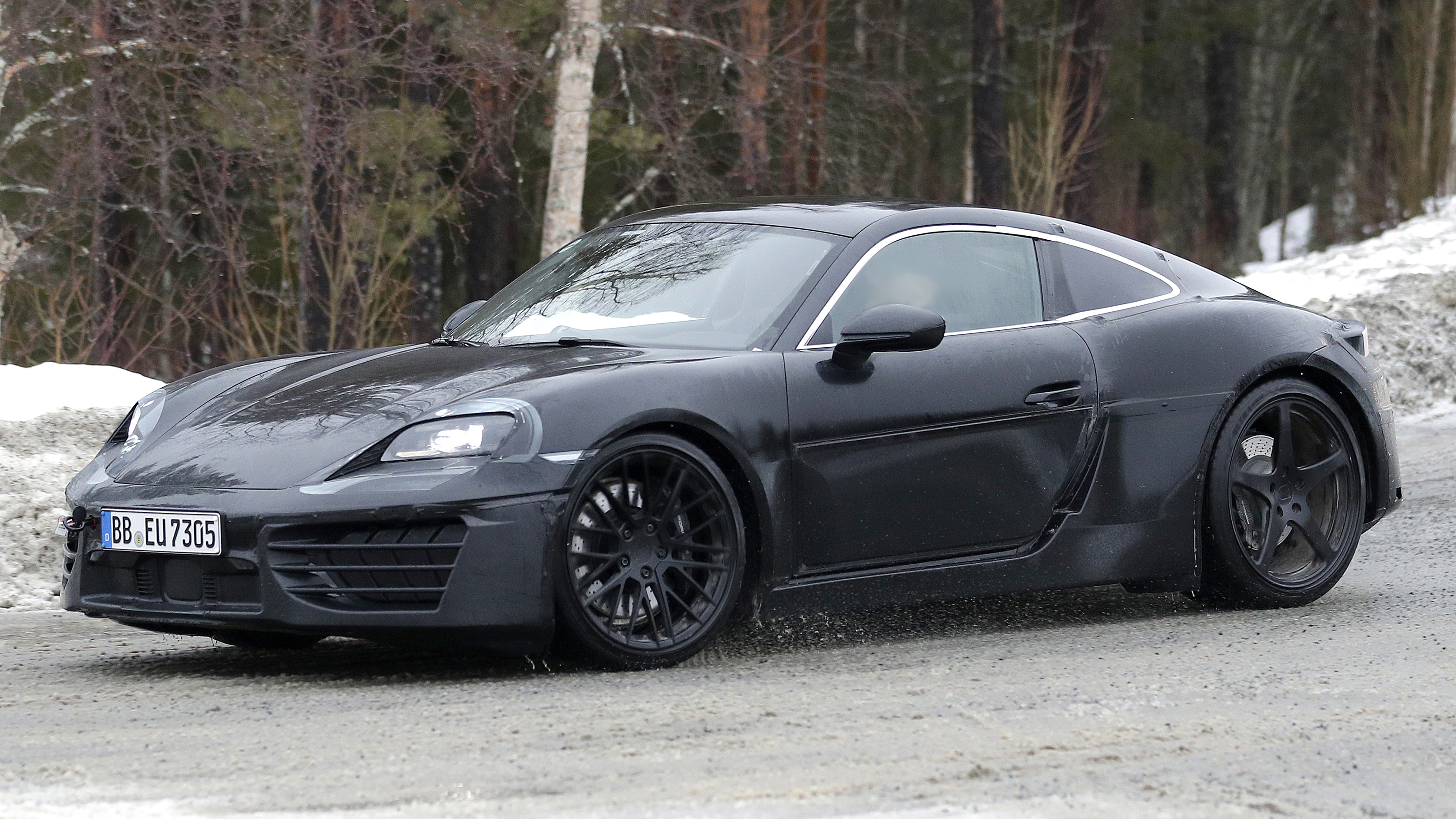 Porsche Cayman EV - front angled