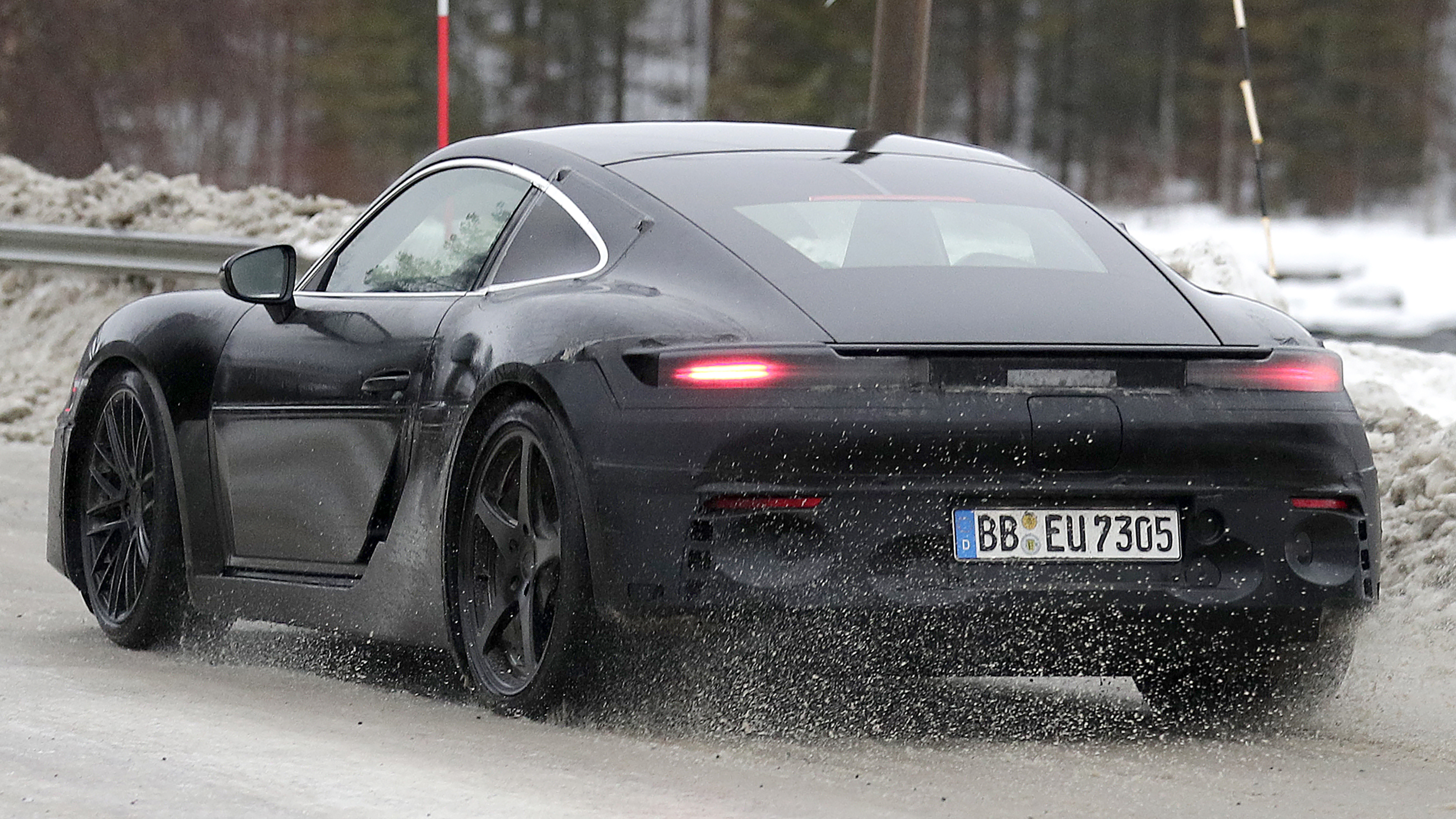 Porsche Cayman EV - rear 3/4