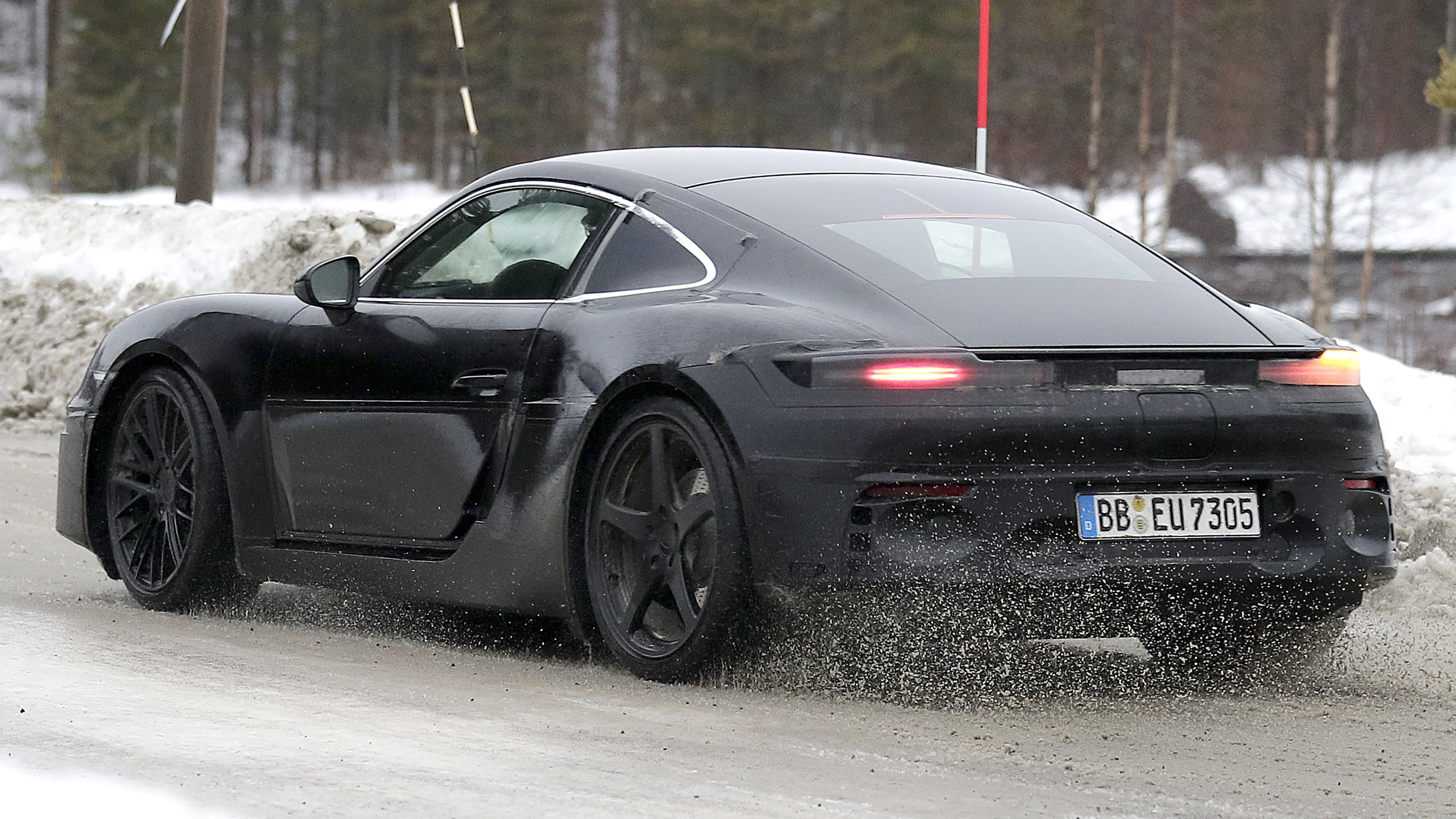 Porsche Cayman EV - rear angled