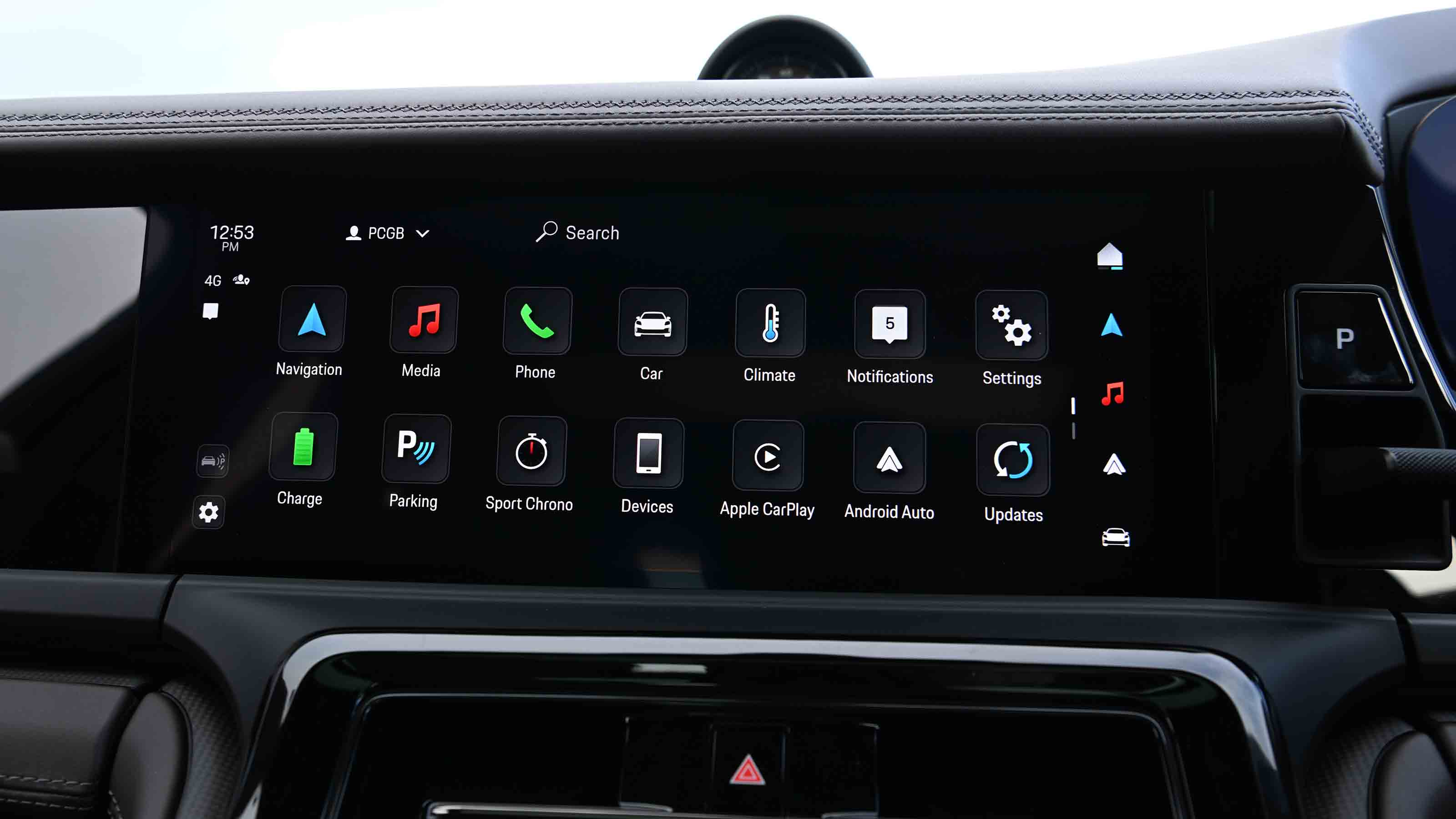 Porsche Panamera Turbo E-Hybrid - infotainment, main menu