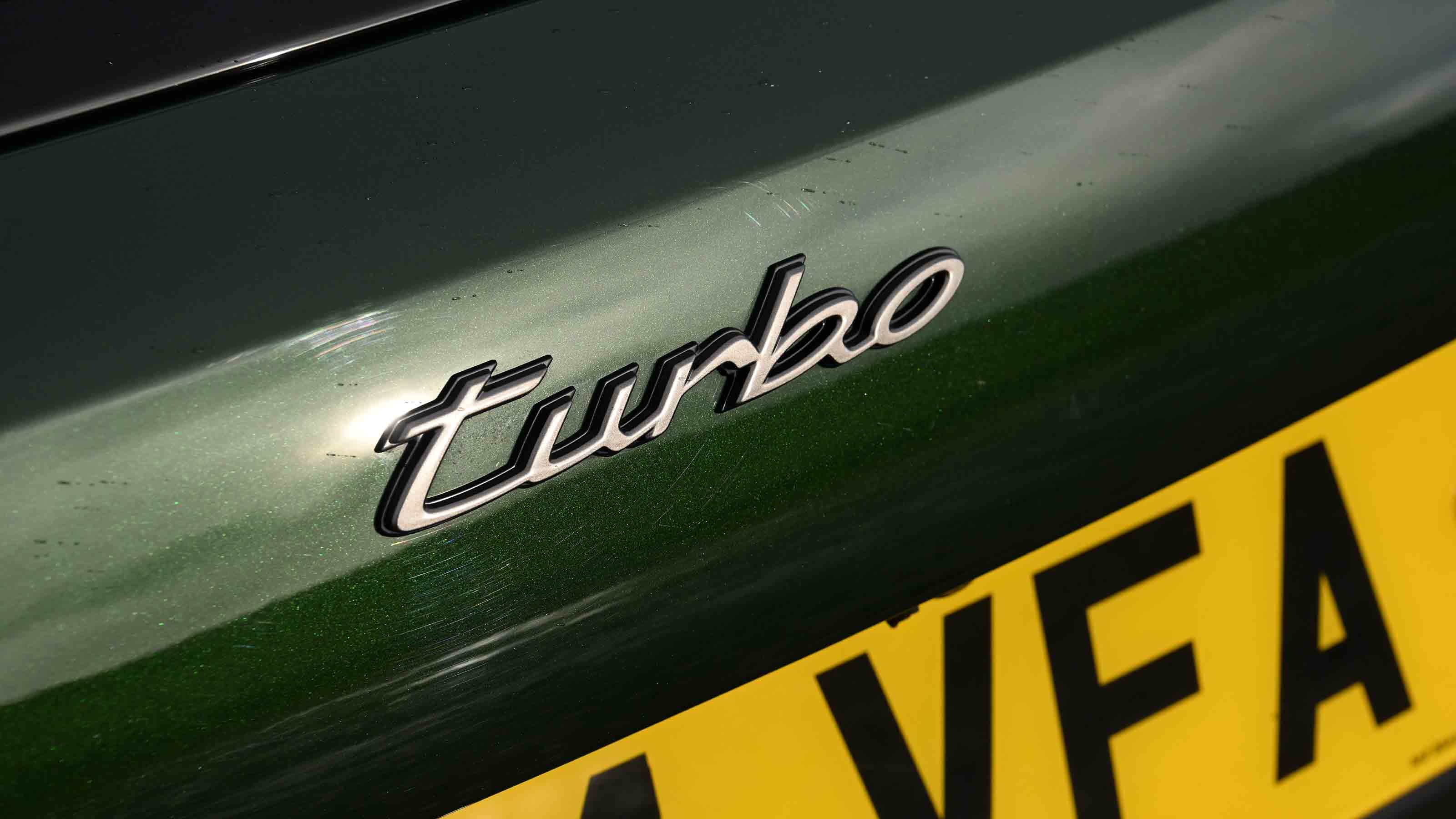Porsche Panamera Turbo E-Hybrid - 'Turbo' badge detail, rear