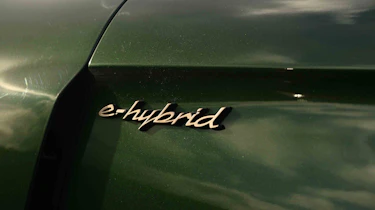 Porsche Panamera Turbo E-Hybrid - 'E-Hybrid' badge detail, side