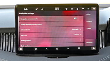 Skoda Superb touchscreen displaying settings