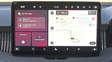 Skoda Superb touchscreen displaying tabs