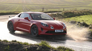 Alpine A110 S - front cornering, water splash