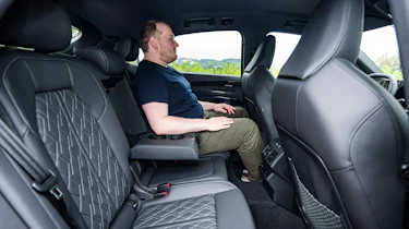 Ellis Hyde sitting in the Audi SQ5