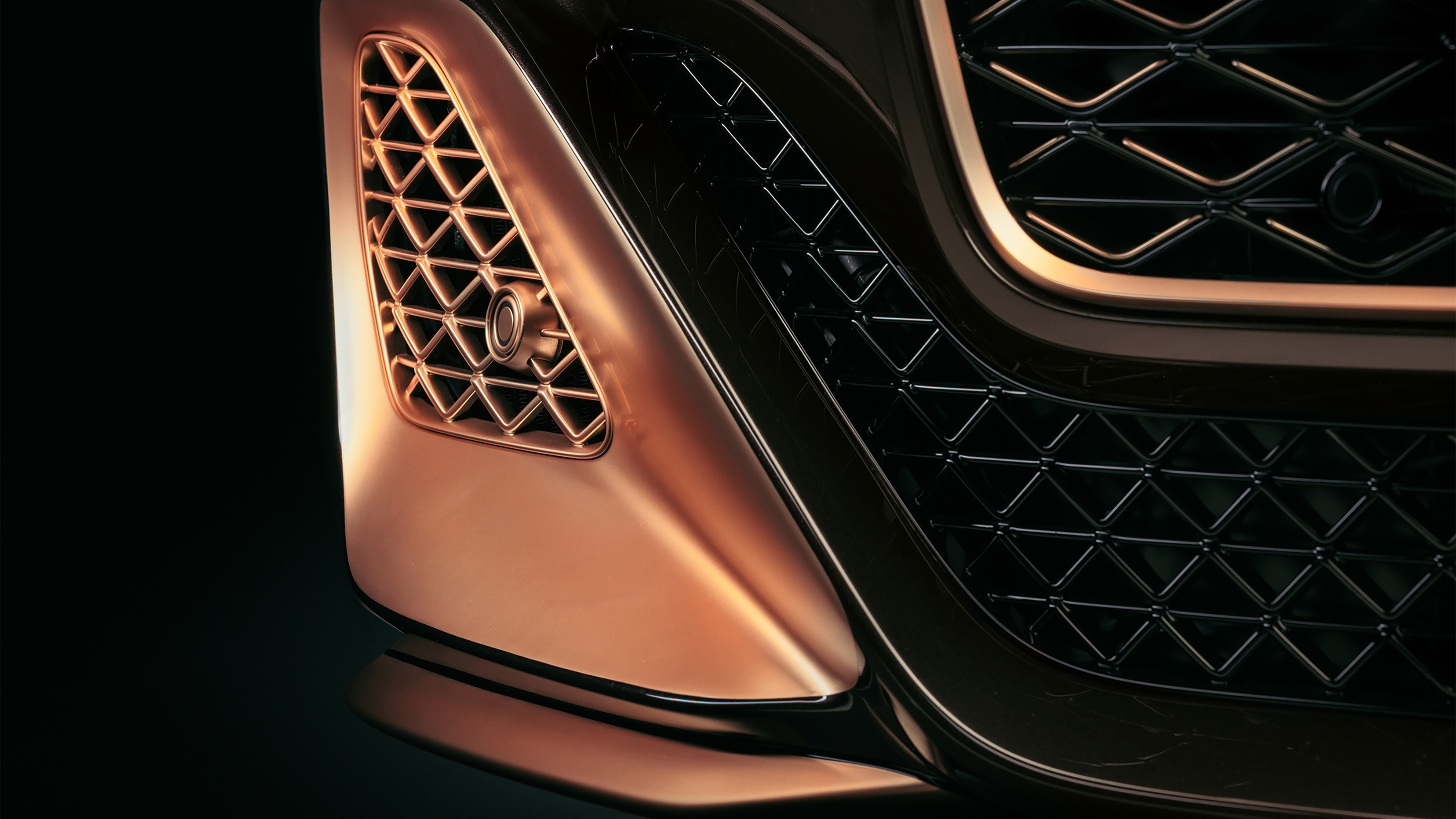 Bentley Batur 'The Black Rose' - gold grill elements