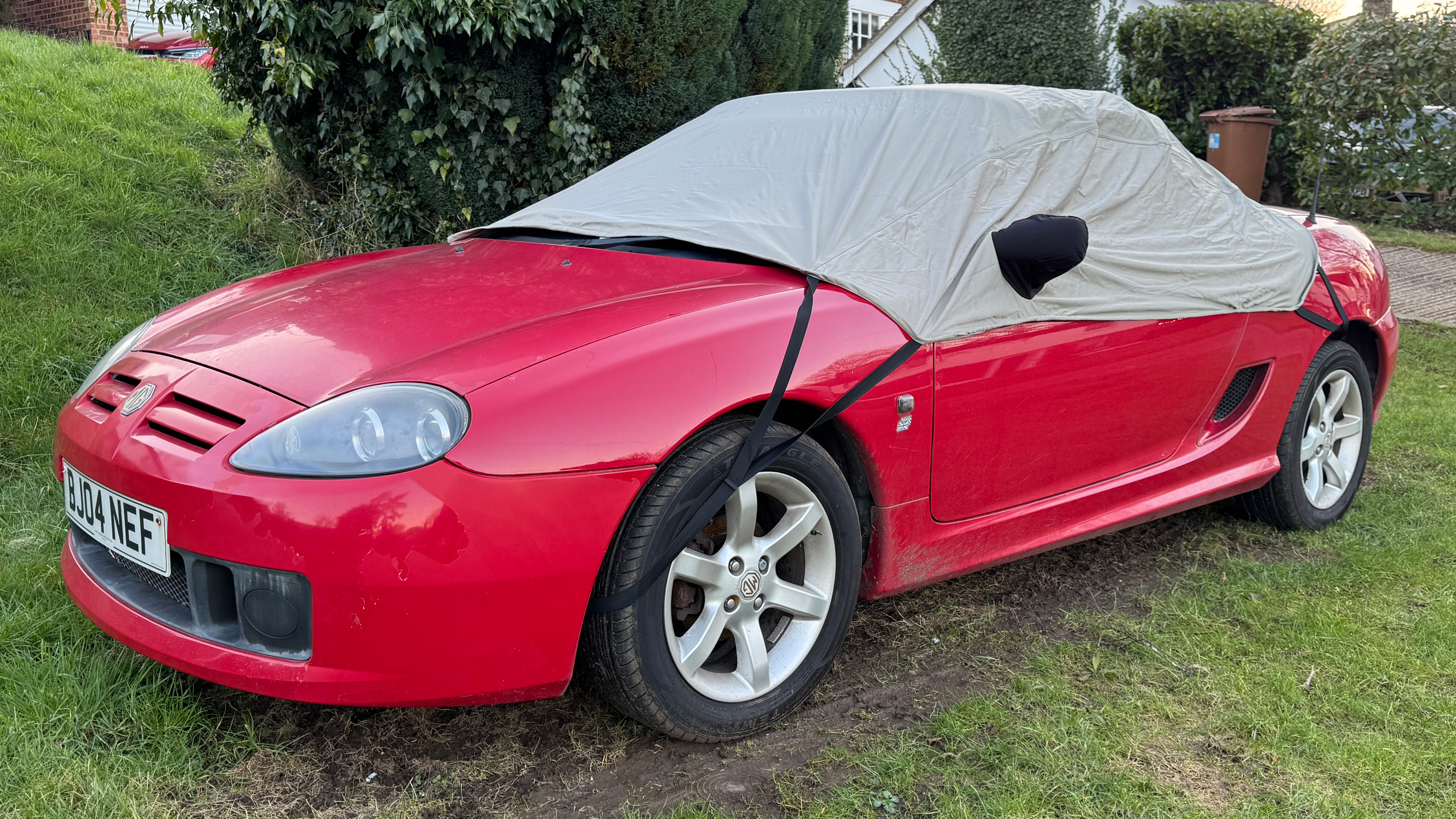 Car Cover Shop Half Cover - front three quarter view