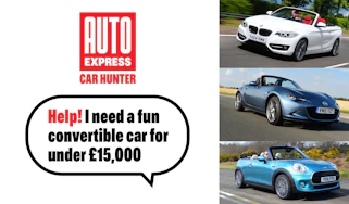 Car Hunter convertibles for under £15,000 - header image