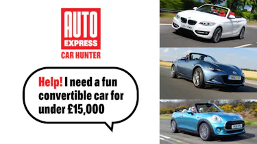 Car Hunter convertibles for under £15,000 - header image