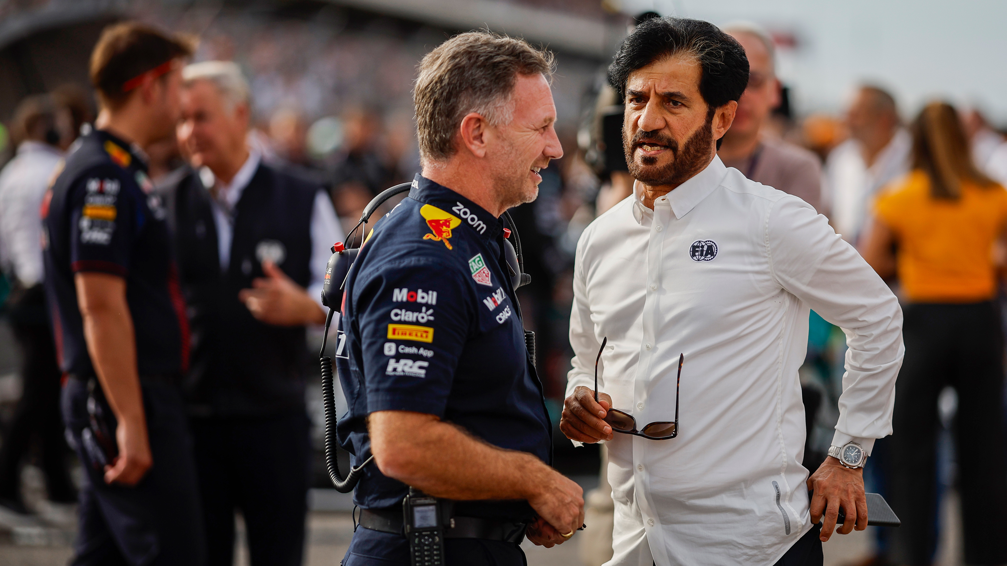 Christian Horner and FIA president Ben Sulayem
