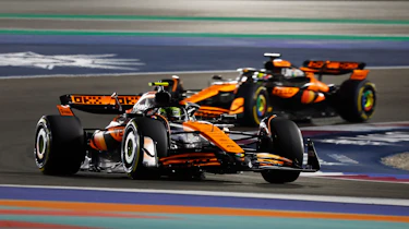 McLaren F1 cars cornering