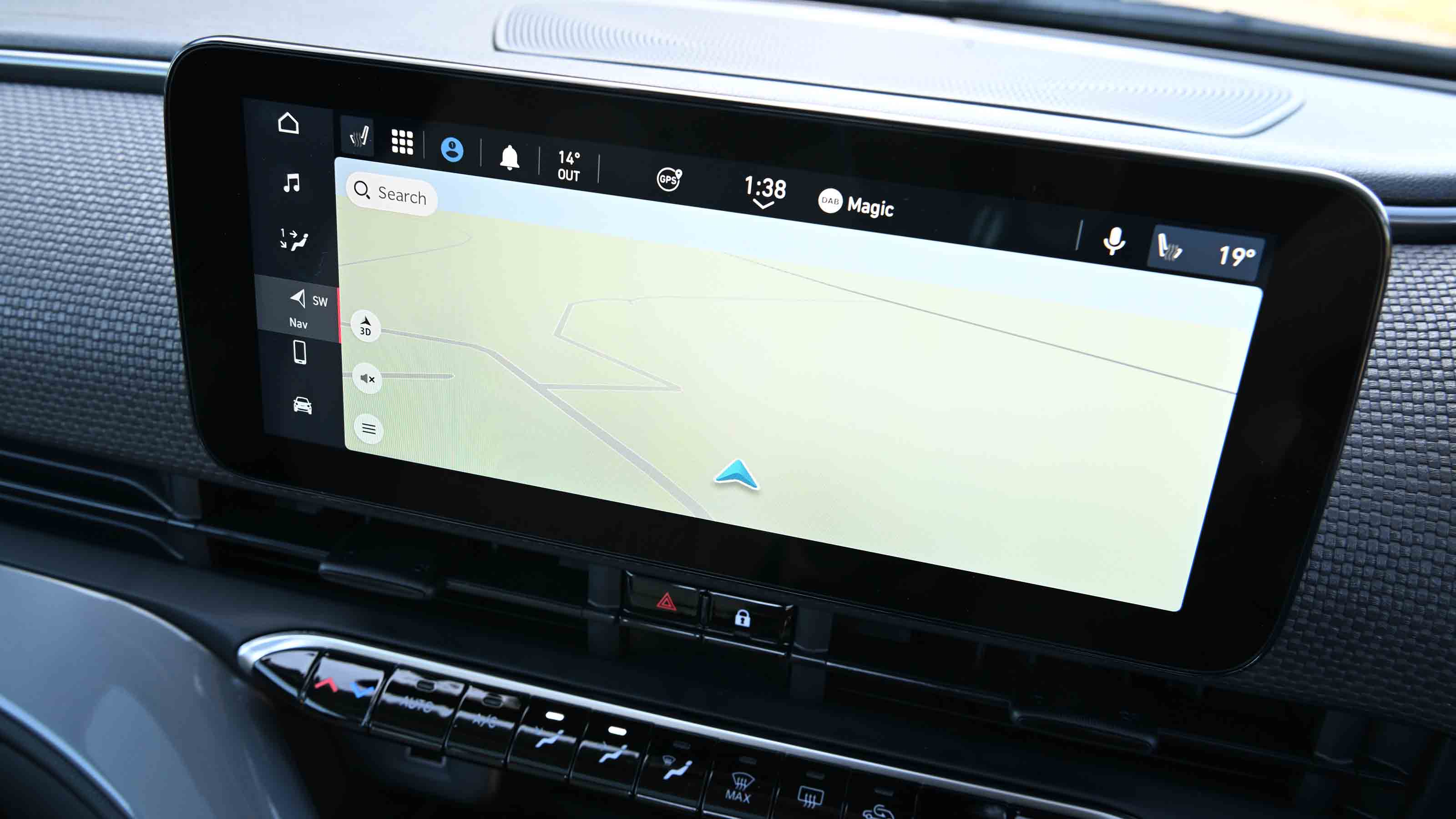 Fiat 500e - infotainment screen