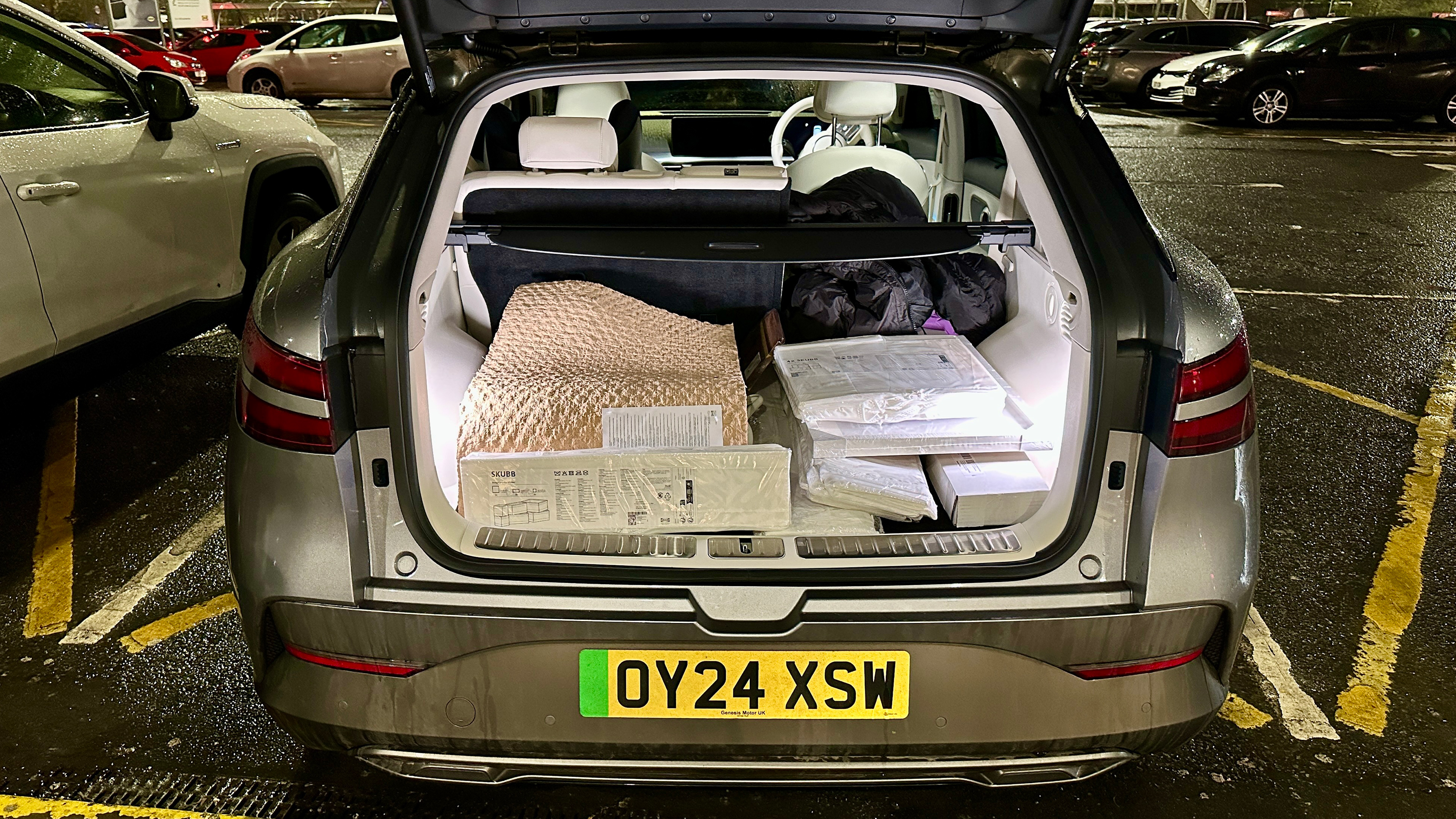 Genesis GV60's boot filled with cargo
