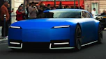 Jaguar Type 00 blue - front 3/4