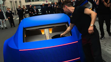 Jaguar Type 00 with Barry Keoghan - removing items from the rear