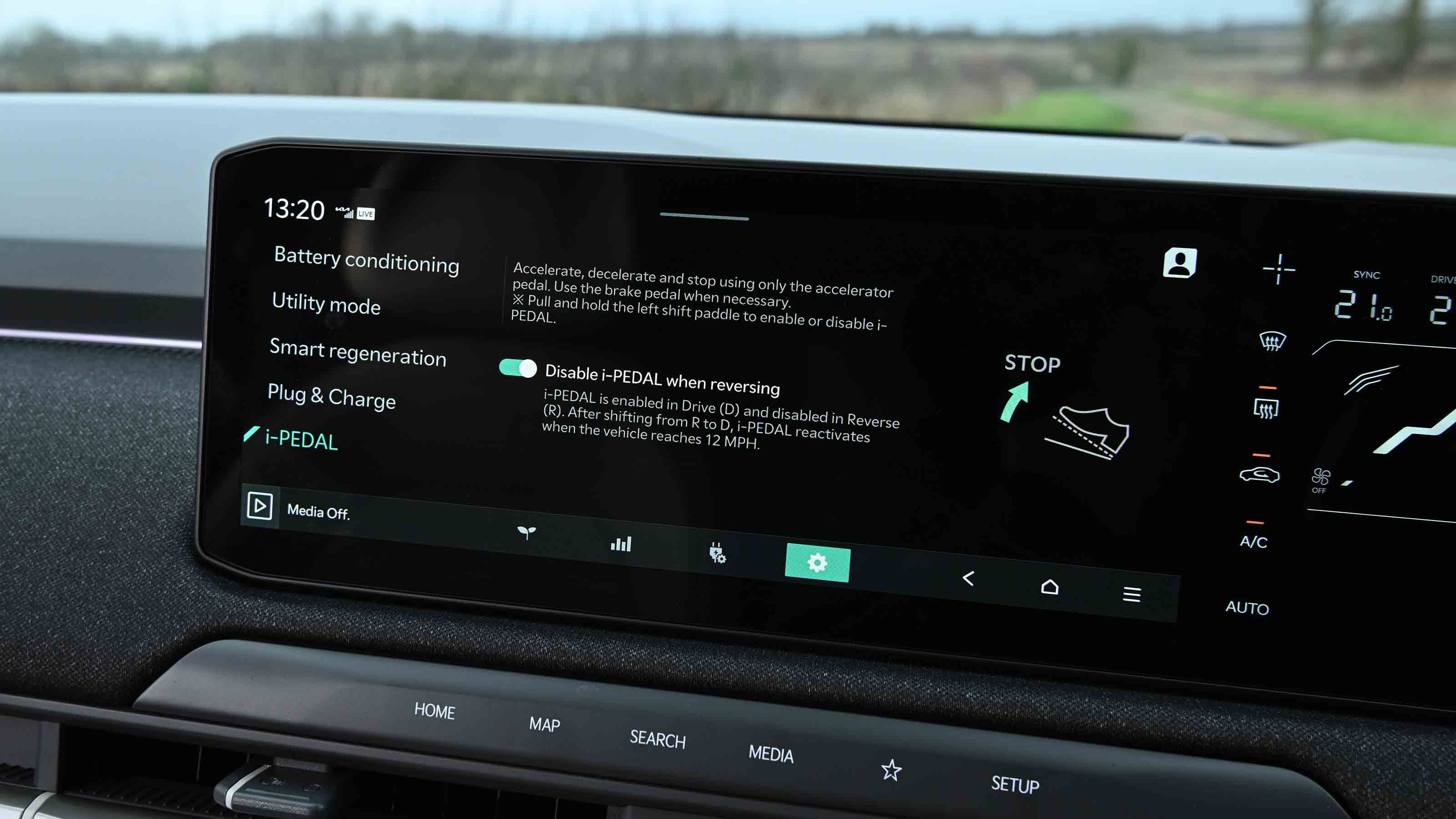 Kia EV3 - i-pedal setting screen