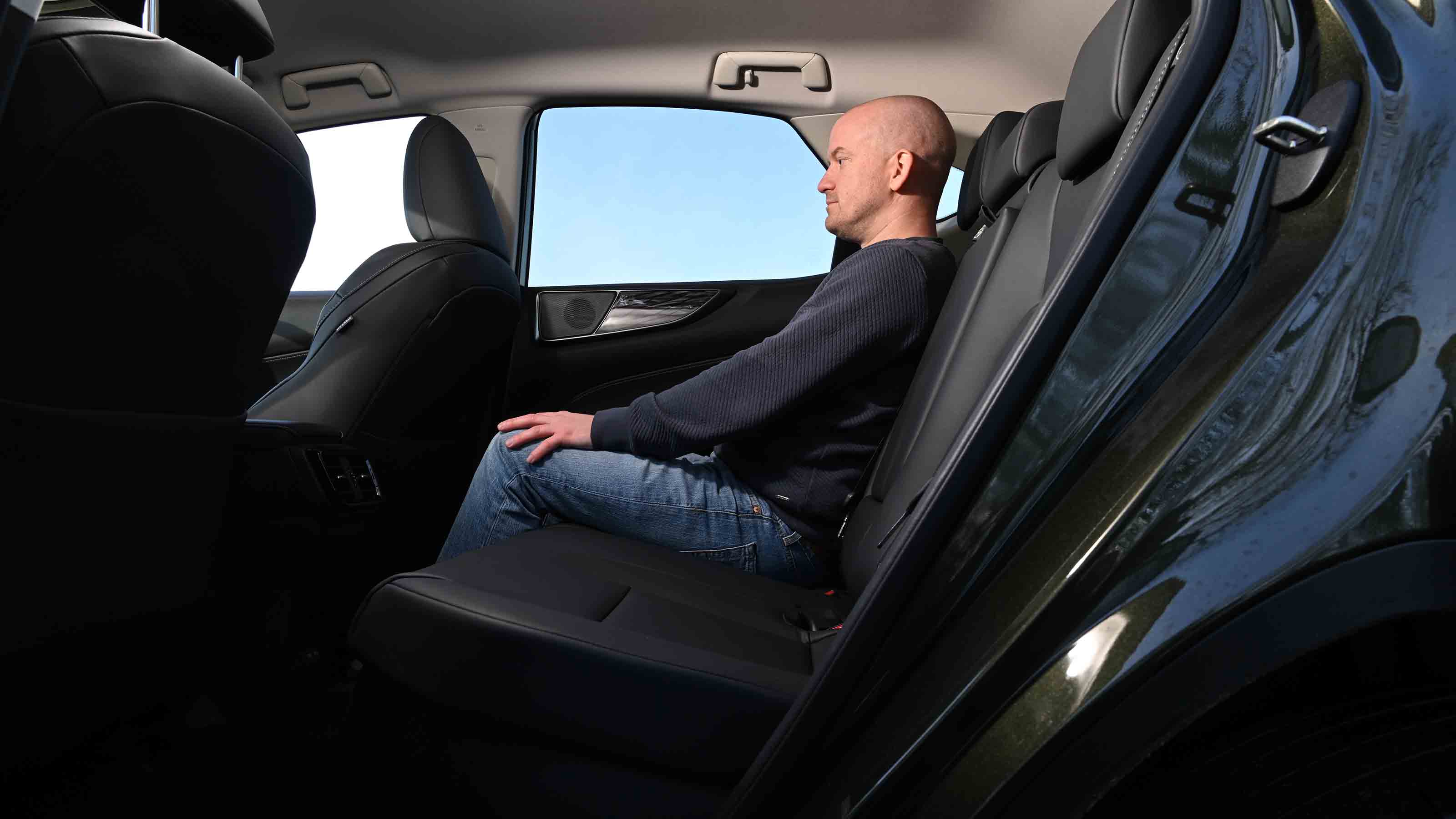 Lexus NX - rear seats with Chief reviewer, Alex Ingram