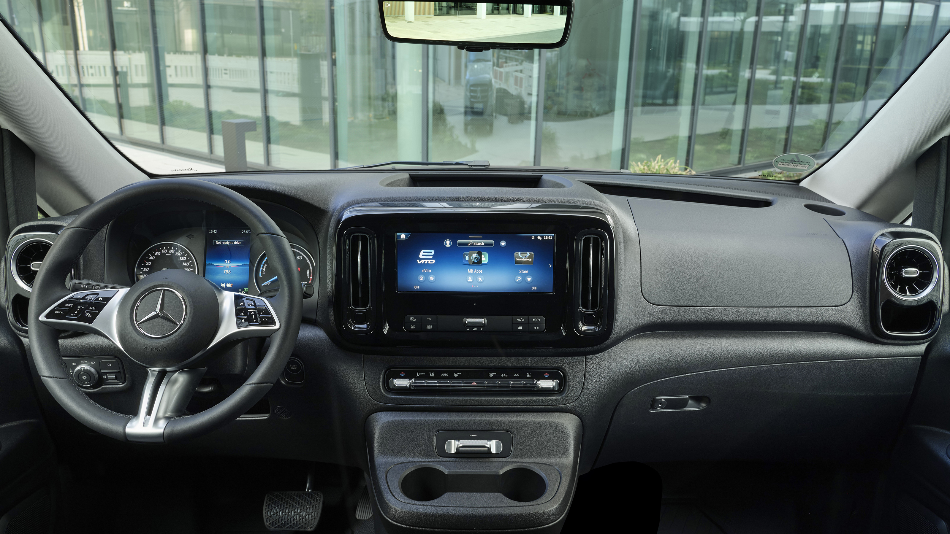 New Mercedes eVito electric van - front interior