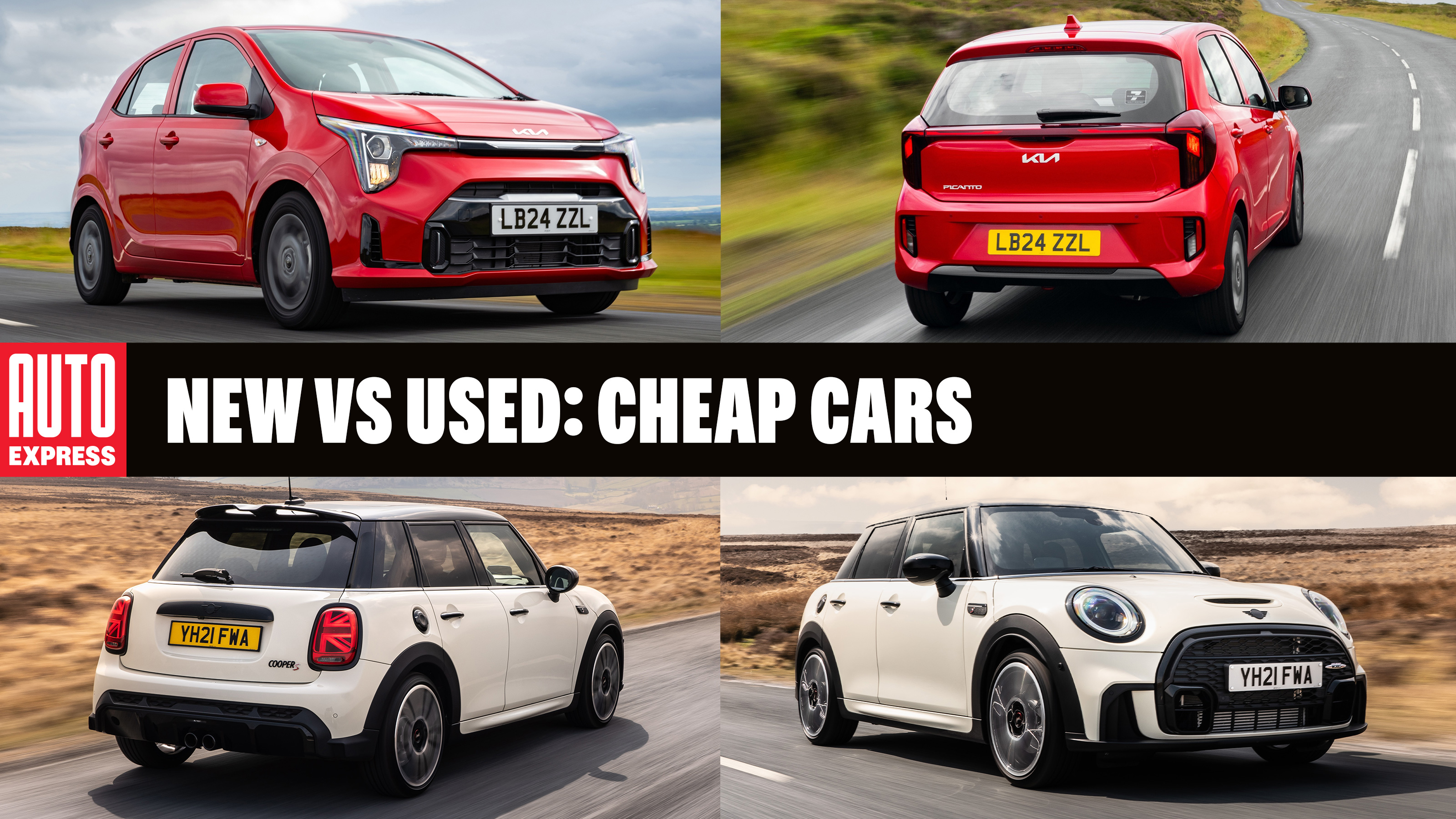 New Kia Picanto vs used MINI Cooper - header