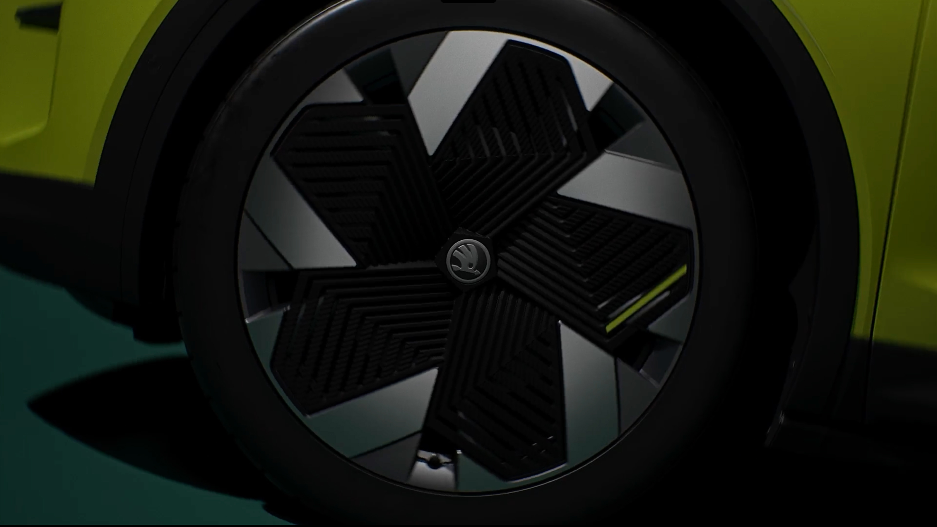 New Skoda Elroq vRS teaser - alloy wheels