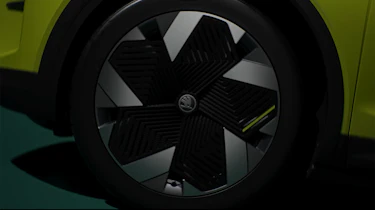 New Skoda Elroq vRS teaser - alloy wheels