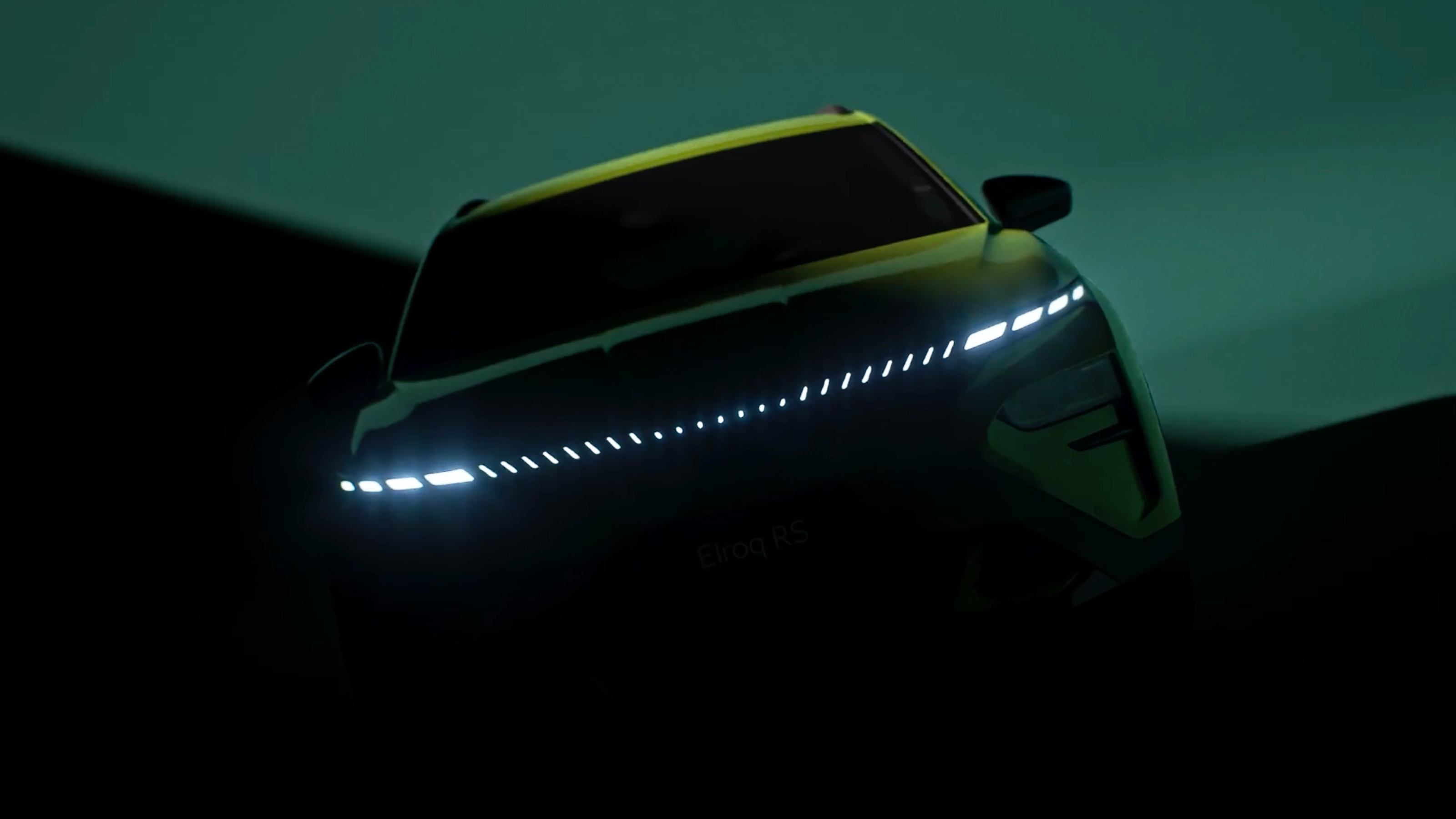 New Skoda Elroq vRS teaser - headlights