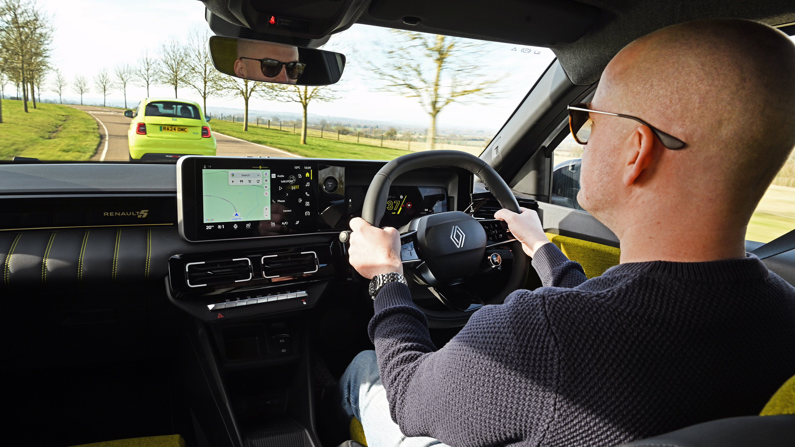 Alex Ingram driving the Renault 5