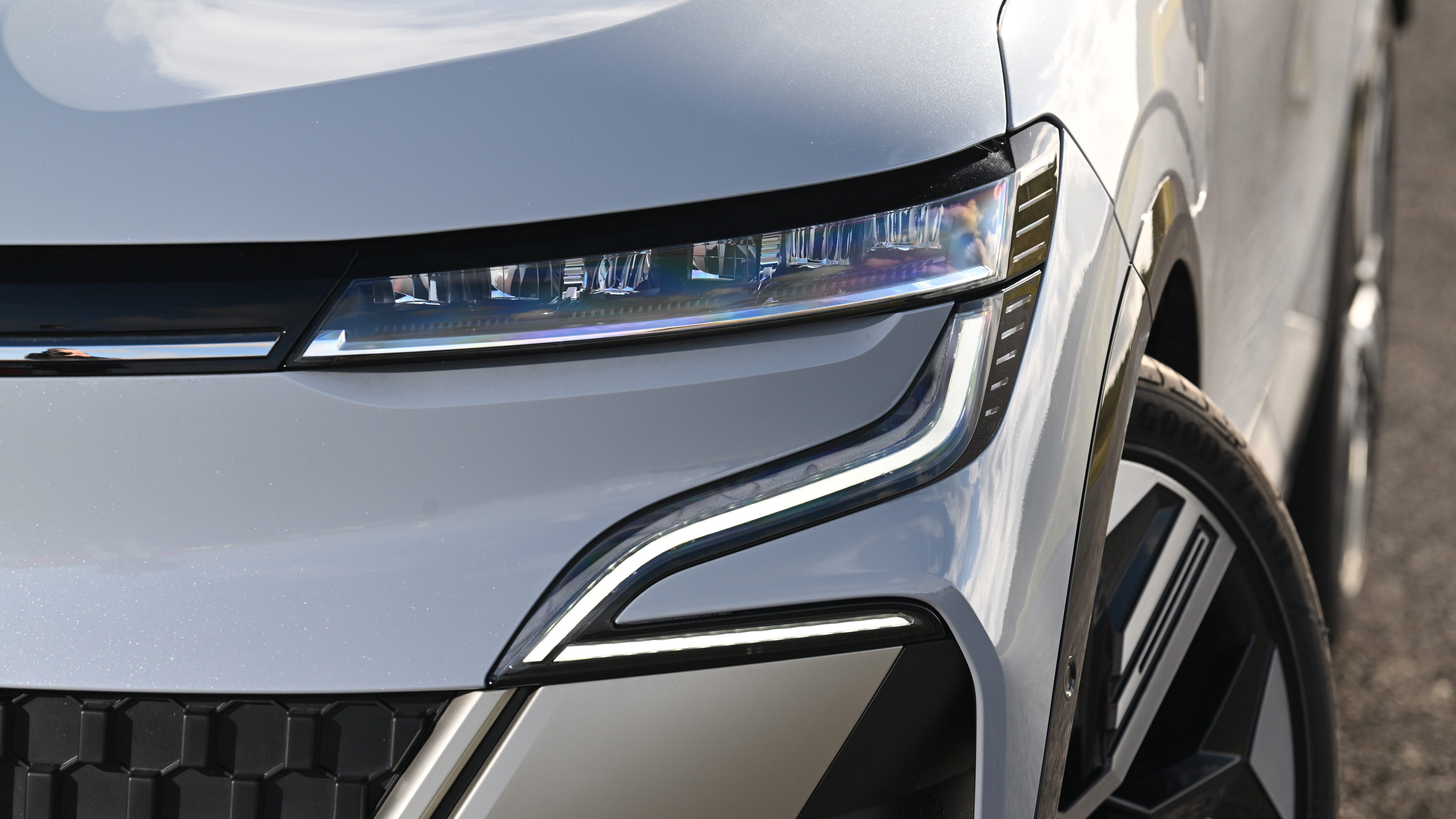 Renault Megane E-Tech - headlight close up