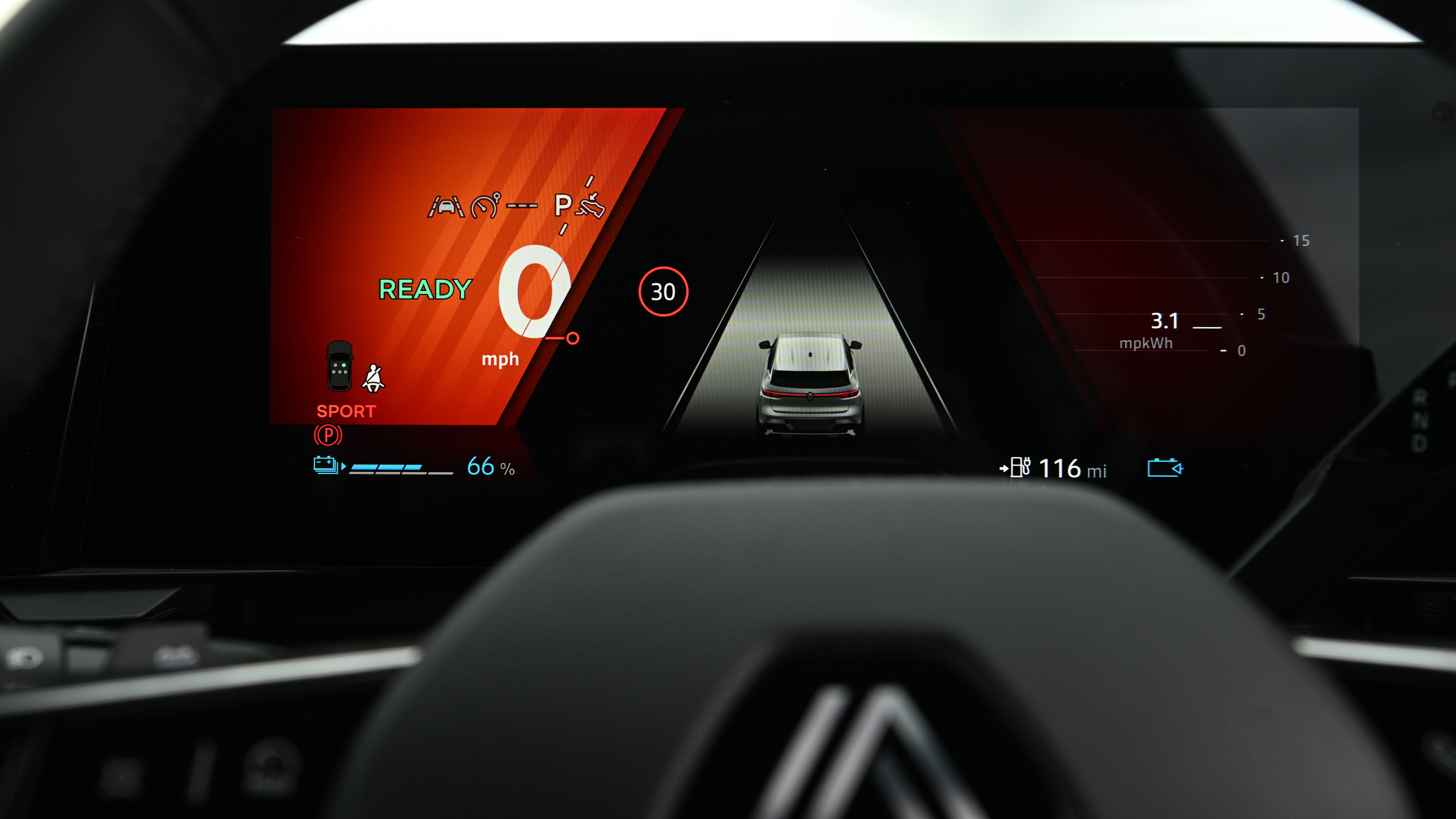 Renault Megane E-Tech - dial cluster