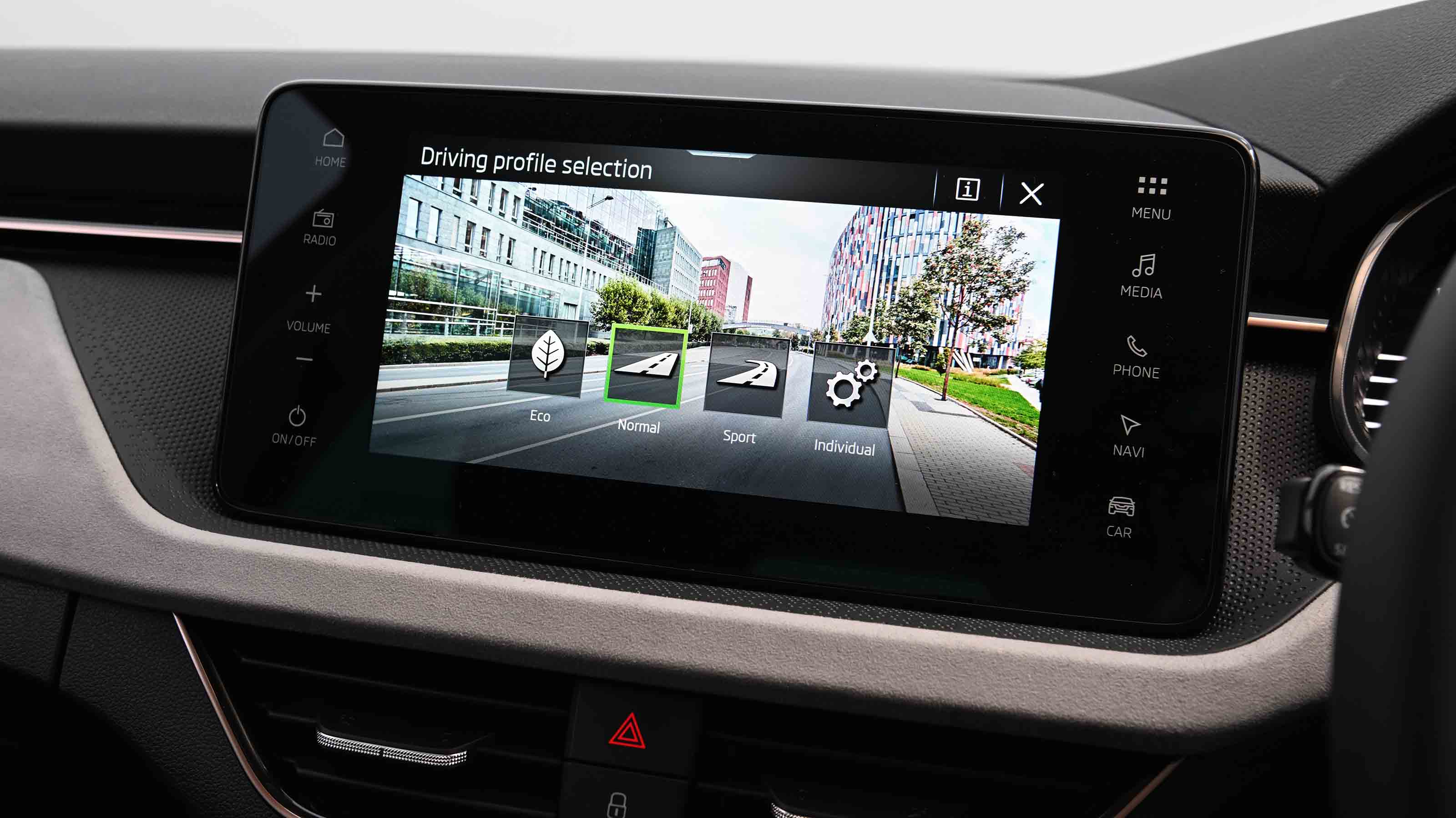 Skoda Kamiq - drive mode screen